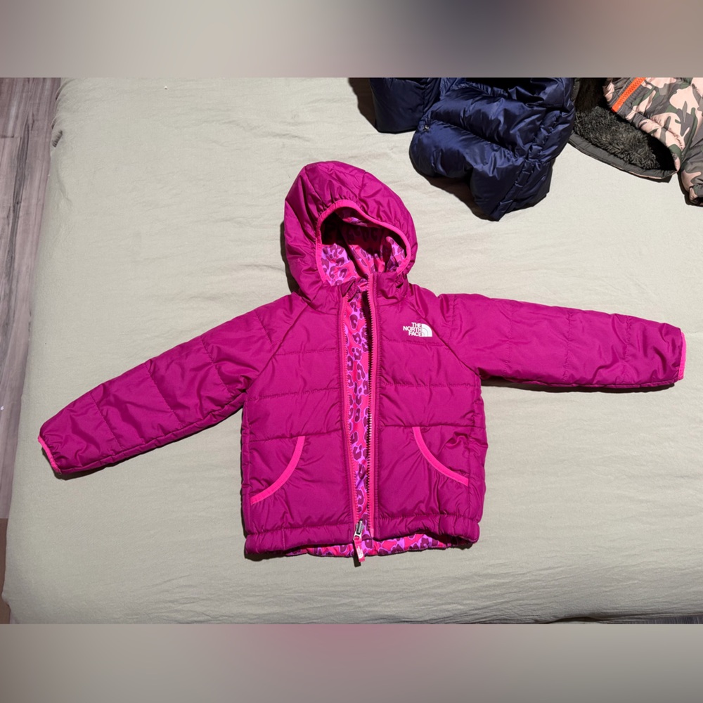 The North Face Fuchsia/Leopard Hooded Jacket